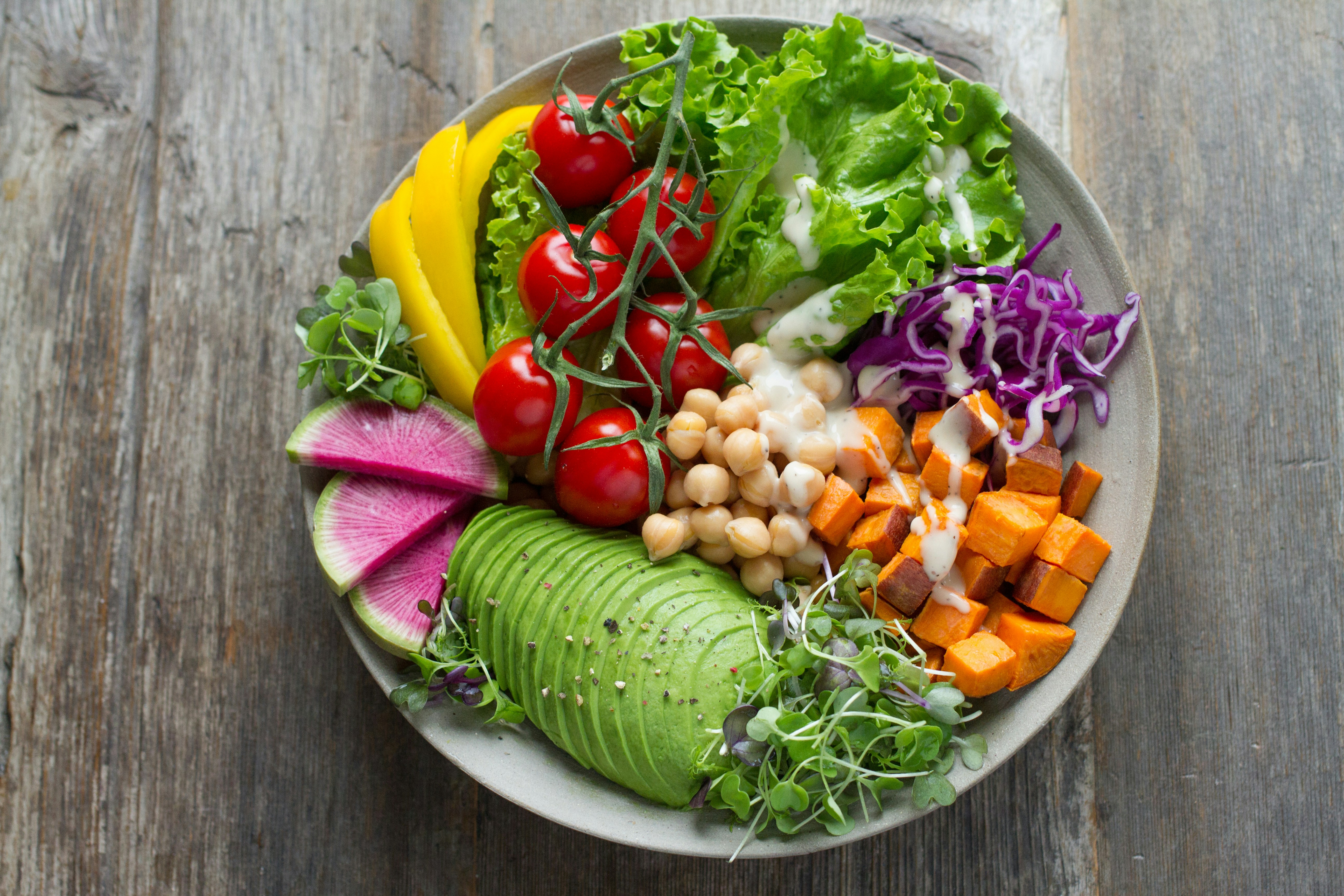 Vegan salad bowl by Gone Greenish bowl of vegetable salads