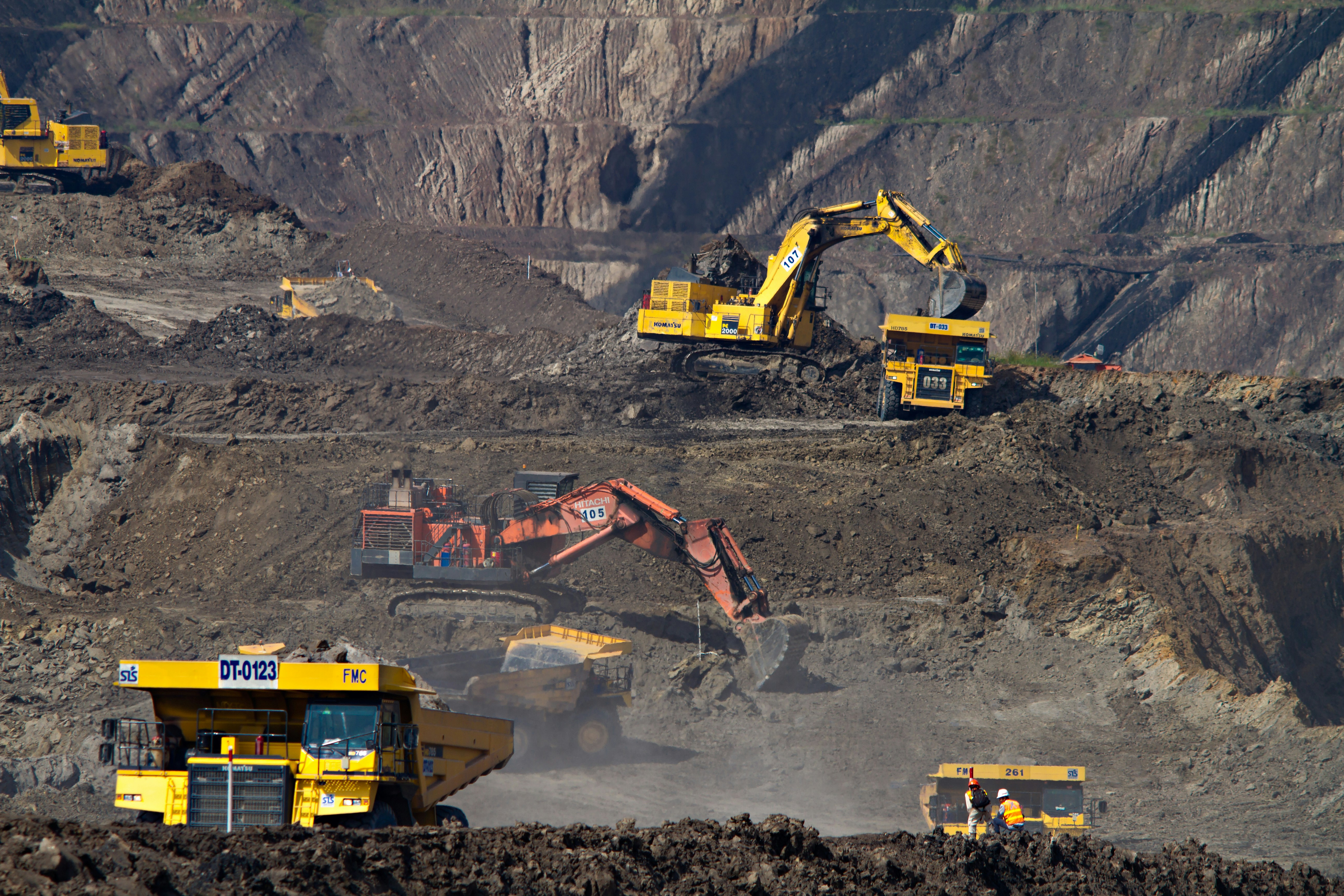 Photographed while on an assignment for Indonesia’s largest coal mining company by Gone Greenish photography of excavators at mining area