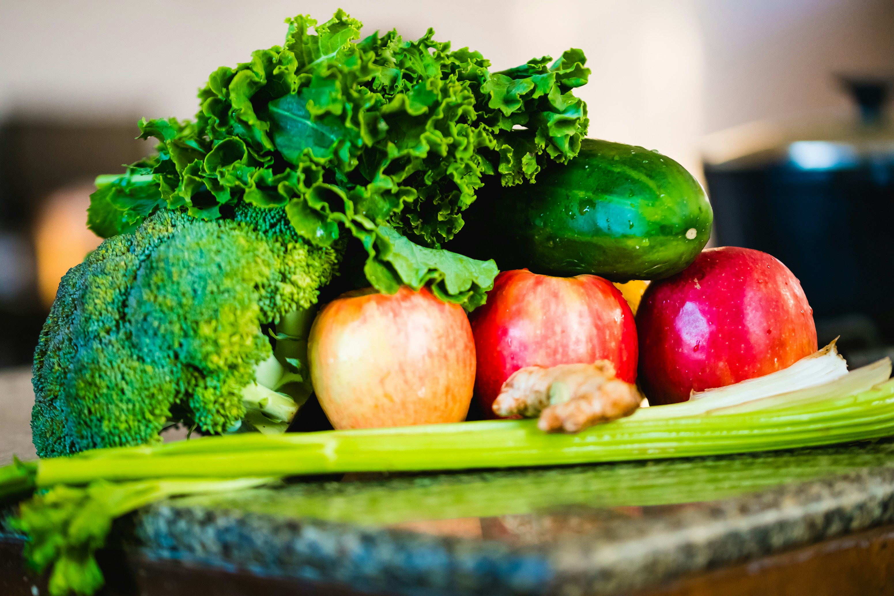 Making that green juices. by Gone Greenish selective focus photography of vegetables
